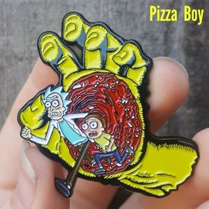 Screamin' Portal Enamel Pin Collab Pizza Boy